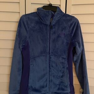 The North Face Women's Blue and Purple fleece Jacket